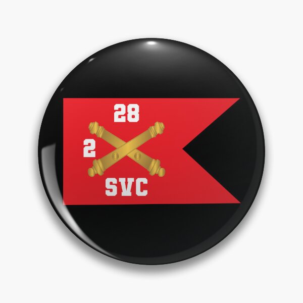 Artikelvorschau, Armee – SVC Brty, 2. Bataillon, 28. Feldartillerie-Regiment – Red Wing Guidon X 300 entworfen und verkauft von Military Insignia Products.