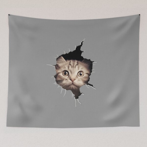 Artikelvorschau, Katze bricht durch! entworfen und verkauft von Sir Meow Meow.