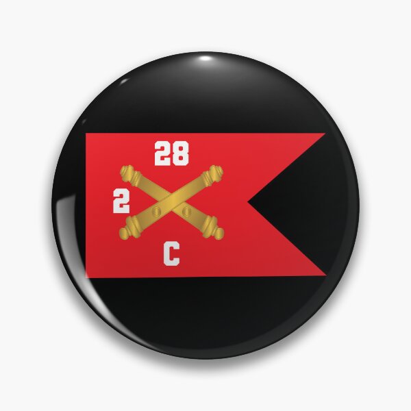 Artikelvorschau, Armee – C Brty, 2. Bataillon, 28. Feldartillerie-Regiment – Red Wing Guidon X 300 entworfen und verkauft von Military Insignia Products.