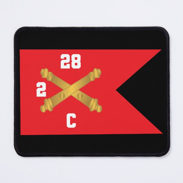 Item preview, Army - C Brty, 2nd Battalion 28th Field Artillery Regiment - Red Wing Guidon X 300 designed and sold by Military Insignia Products.