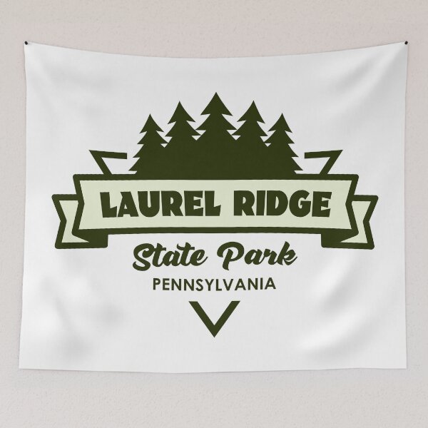 Item preview, Laurel Ridge State Park Pennsylvania Trees And Ribbon designed and sold by bivenart.