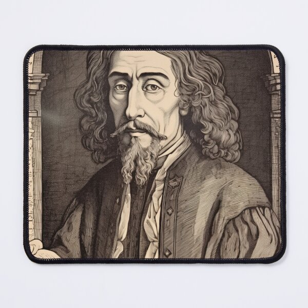 Item preview, Baruch Spinoza drawing designed and sold by ComicsFactory.