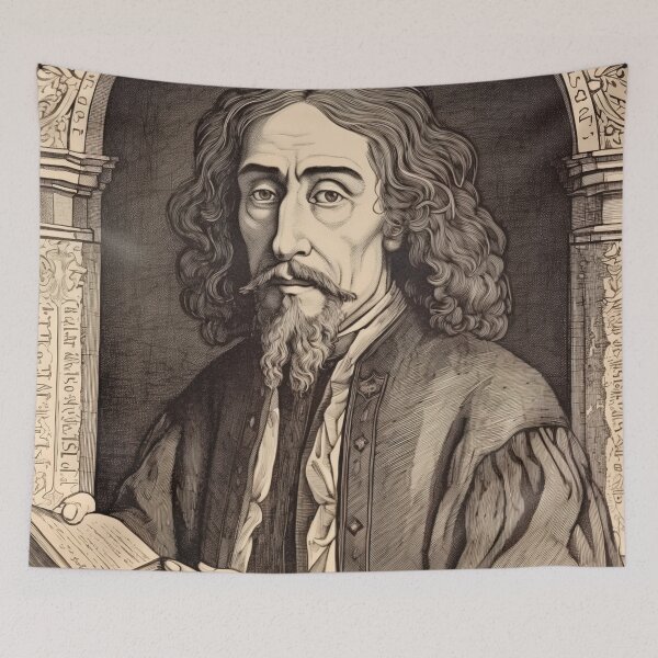Item preview, Baruch Spinoza drawing designed and sold by ComicsFactory.