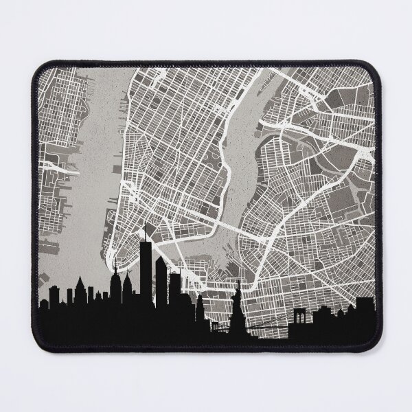 Item preview, New York United States Skyline Map designed and sold by ArtPrints.