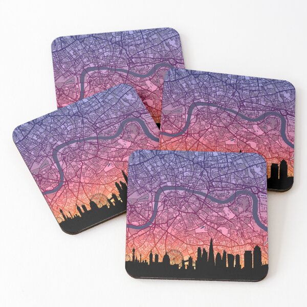Item preview, London Skyline Map designed and sold by ArtPrints.