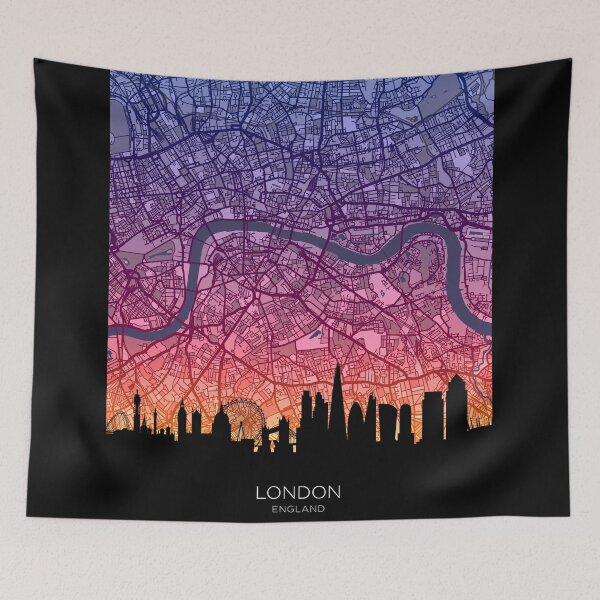 Item preview, London Skyline Map designed and sold by ArtPrints.
