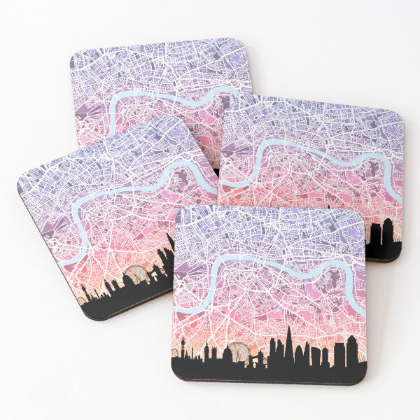 Item preview, London Skyline Map designed and sold by ArtPrints.