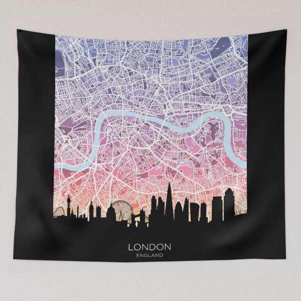 Item preview, London Skyline Map designed and sold by ArtPrints.