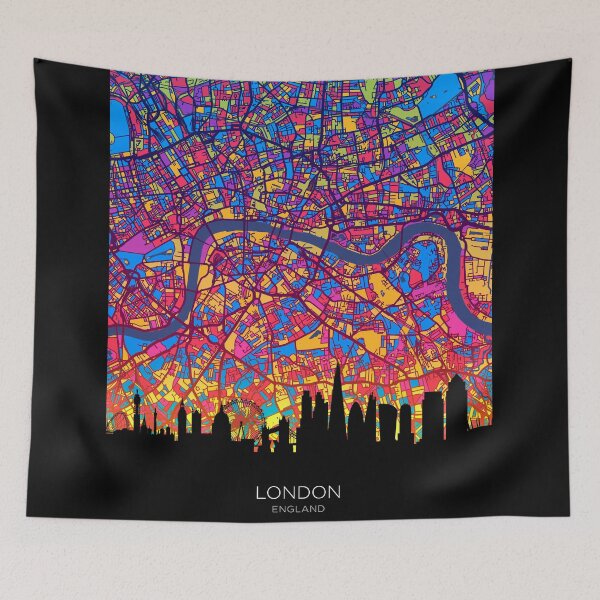 Item preview, London Skyline Map designed and sold by ArtPrints.