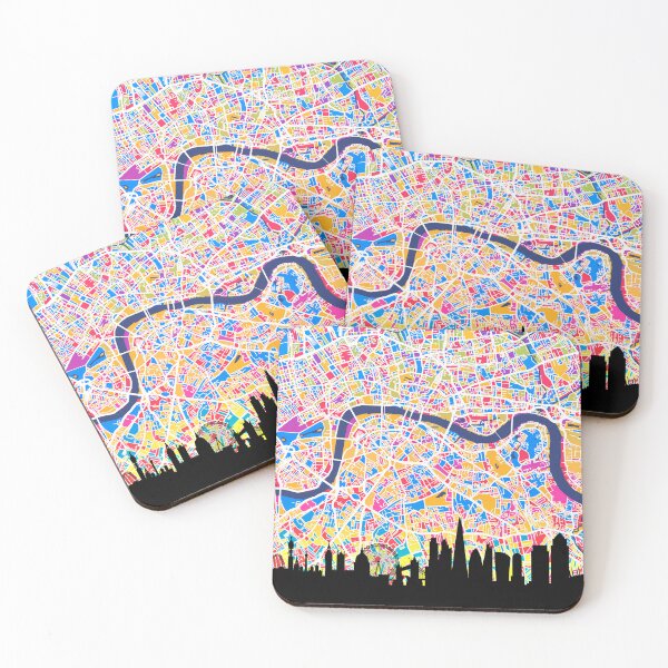 Item preview, London Skyline Map designed and sold by ArtPrints.