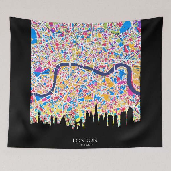 Item preview, London Skyline Map designed and sold by ArtPrints.