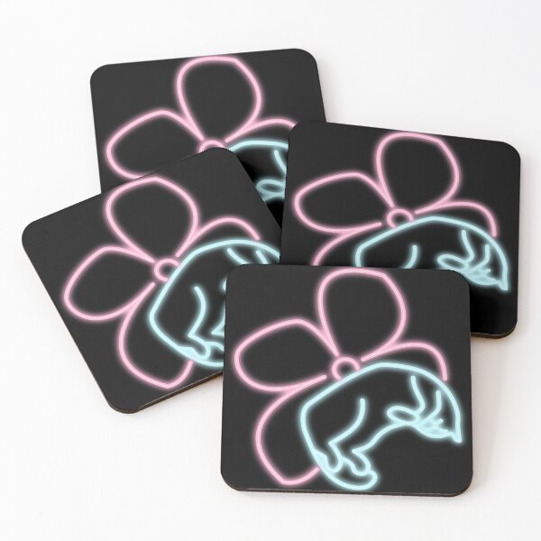 Item preview, Neon Cat with Flower - Forbidden Bellybutton designed and sold by RebeccaRichards.