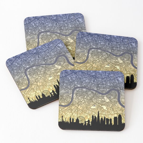 Item preview, London Skyline Map designed and sold by ArtPrints.