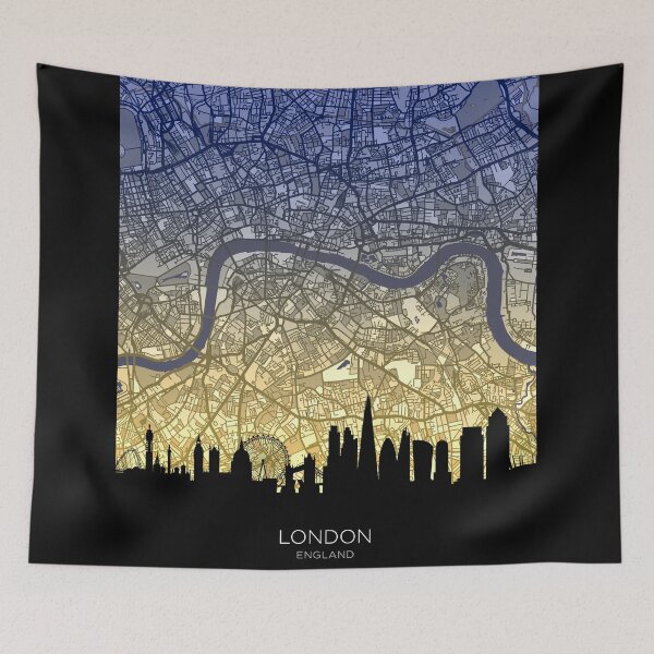 Item preview, London Skyline Map designed and sold by ArtPrints.
