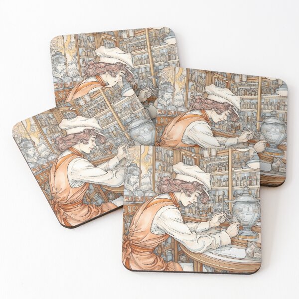 Item preview, Barista drawing designed and sold by ComicsFactory.