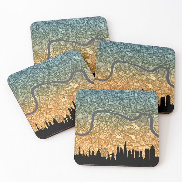 Item preview, London Skyline Map designed and sold by ArtPrints.