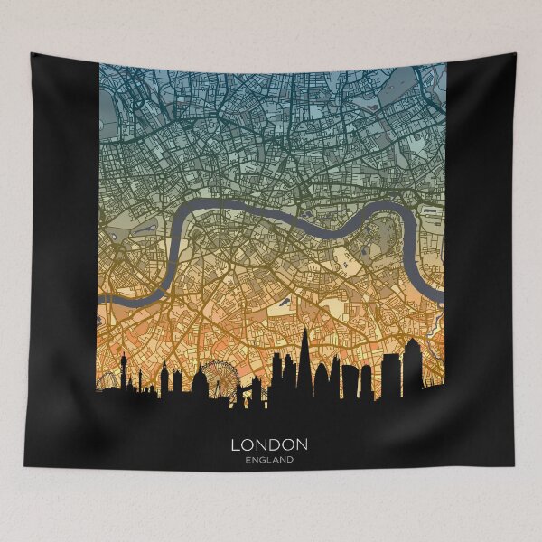 Item preview, London Skyline Map designed and sold by ArtPrints.