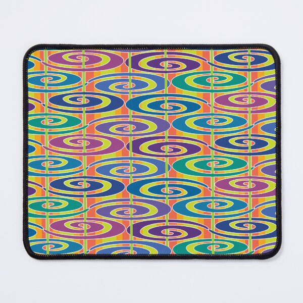 Item preview, Groovy Retro Swirls and Stripes Pattern designed and sold by jeff-jones.