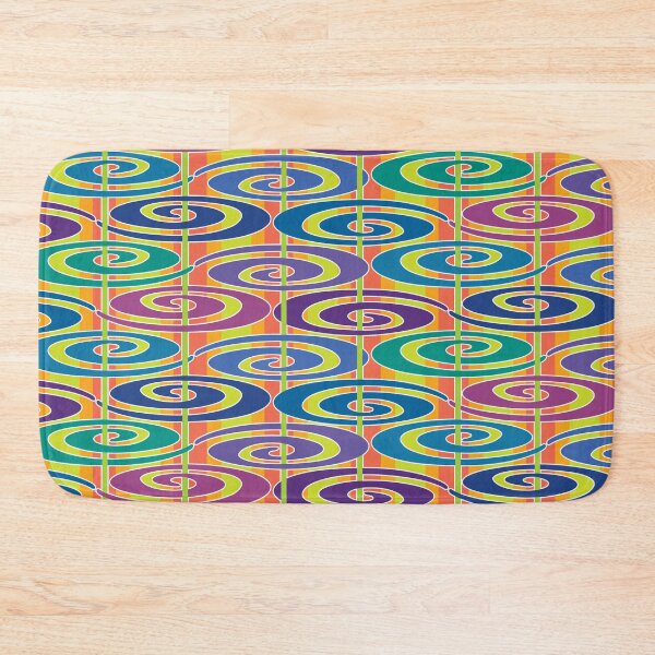 Item preview, Groovy Retro Swirls and Stripes Pattern designed and sold by jeff-jones.