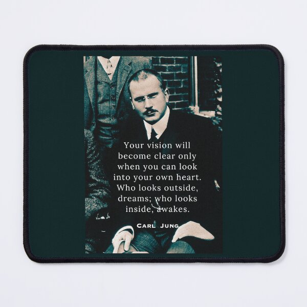Item preview, Carl Jung  portrait and quote: Your vision will become clear only when you can look into your heart.  designed and sold by artbleed.