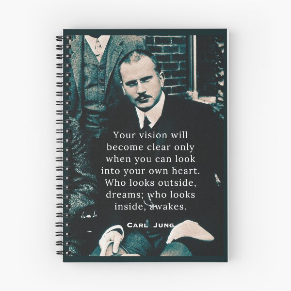 Item preview, Carl Jung  portrait and quote: Your vision will become clear only when you can look into your heart.  designed and sold by artbleed.