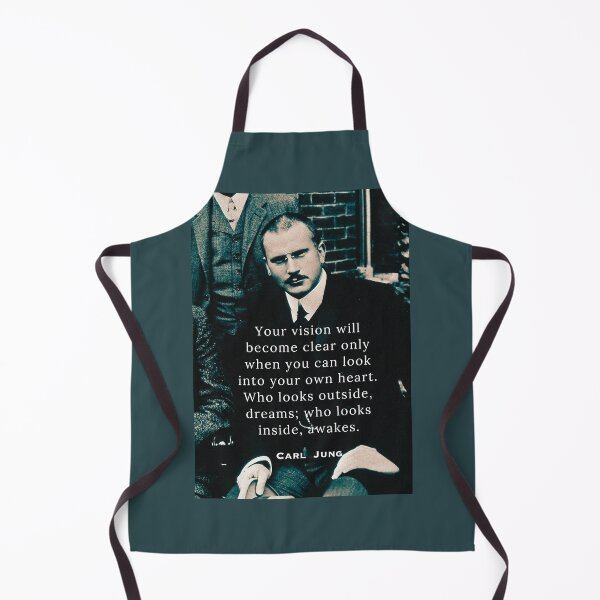 Item preview, Carl Jung portrait and quote: Your vision will become clear only when you can look into your heart. designed and sold by artbleed.