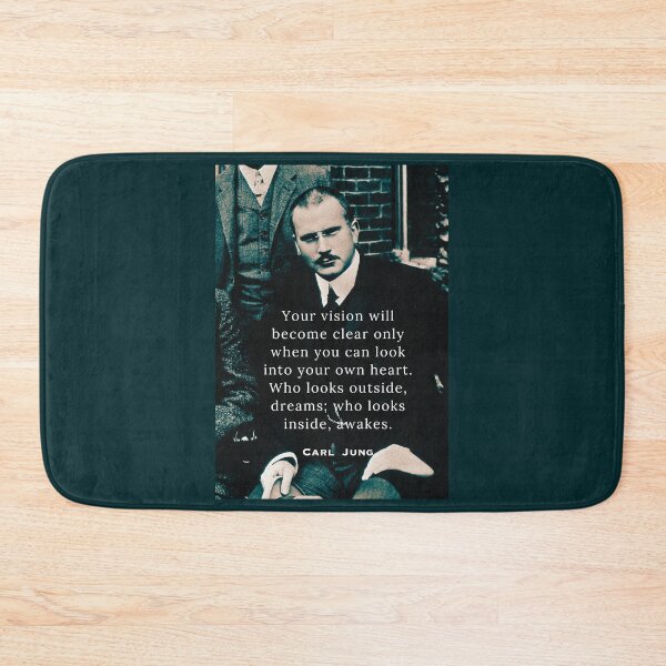 Item preview, Carl Jung  portrait and quote: Your vision will become clear only when you can look into your heart.  designed and sold by artbleed.