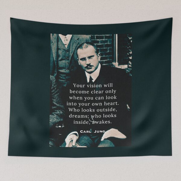 Item preview, Carl Jung  portrait and quote: Your vision will become clear only when you can look into your heart.  designed and sold by artbleed.