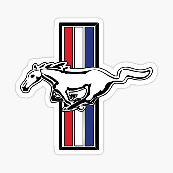 Ford Mustang Logo Stickers for Sale | Redbubble