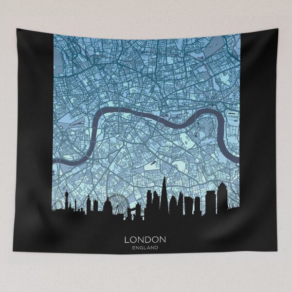 Item preview, London Skyline Map designed and sold by ArtPrints.