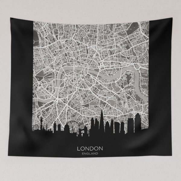 Item preview, London Skyline Map designed and sold by ArtPrints.