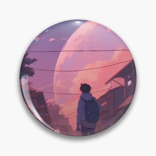 Item preview, Anime Aesthetic Pink Vibes Moon designed and sold by Yana Grech.
