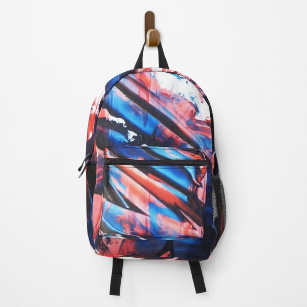 Item preview, Abstract pattern broken glass pane of a church red blue pink white designed and sold by G-M-Designs.