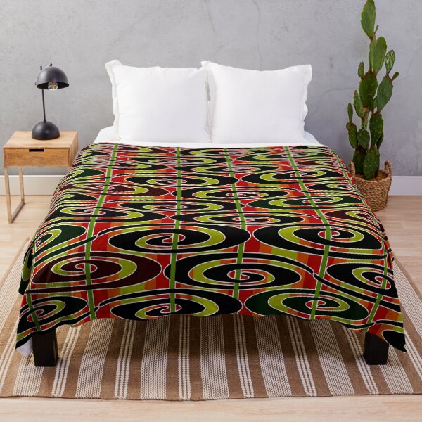 Item preview, psychedelic retro swirls and stripes pattern designed and sold by jeff-jones.