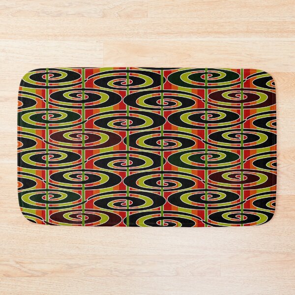 Item preview, psychedelic retro swirls and stripes pattern designed and sold by jeff-jones.