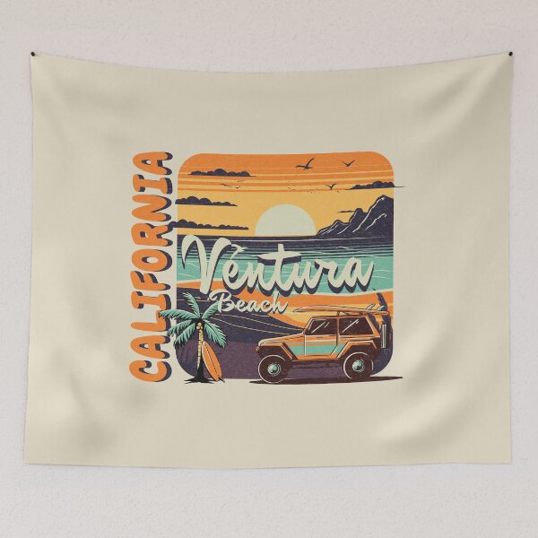 Item preview, Ventura Beach | Ventura California | Vintage Style designed and sold by Tee-Craftify.