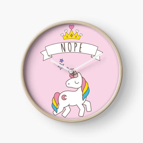 Nope Unicorn Clock