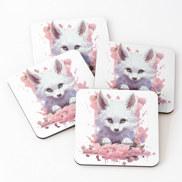 Item preview, Little Arctic fox with rose designed and sold by LukaAzure.