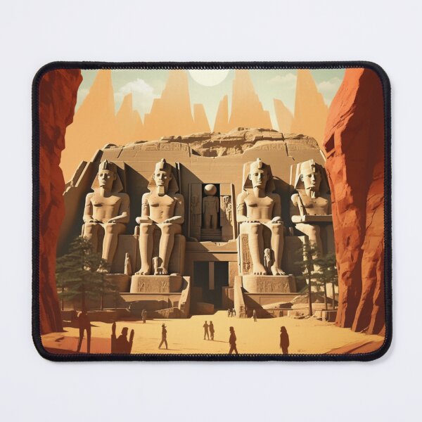 Item preview, A Vintage Travel Illustration of Abu Simbel Tempel - Egypt designed and sold by GoodOldVintage.