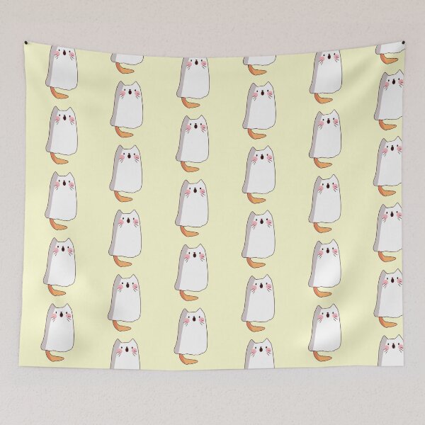 Item preview, ghost cat illustration  designed and sold by Mayarart.