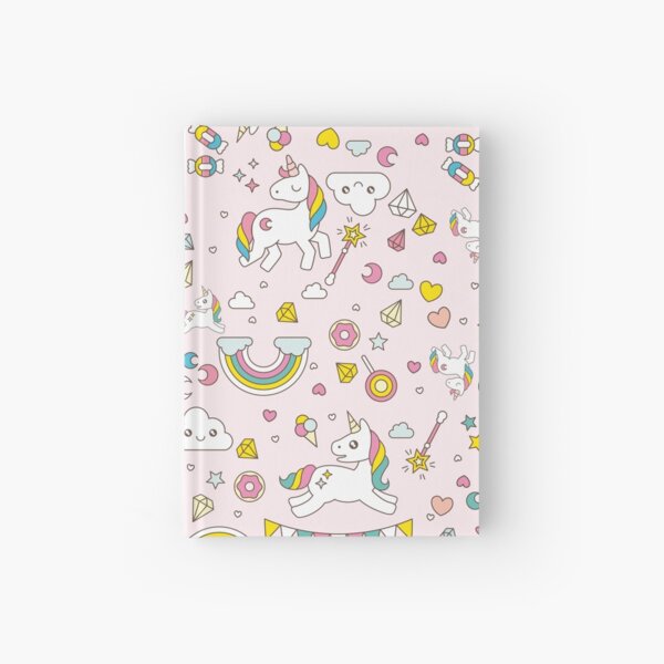 Unicorn Pattern Hardcover Journal