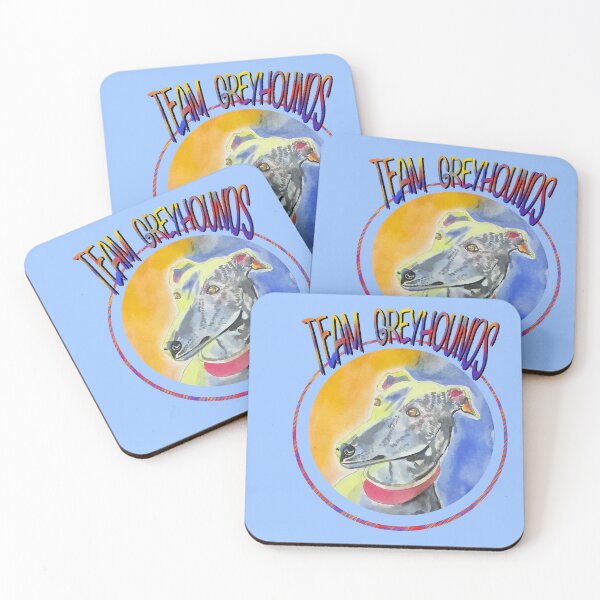 Item preview, Team greyhounds watercolor art designed and sold by altairaleon.