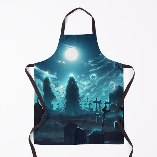 Item preview, Spooky ghosts on haunted graveyard in night designed and sold by TomFrontierArt.