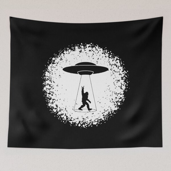 Item preview, Alien And bigfoot | Alien abduction | bigfoot silhouette | Bigfoot ufo designed and sold by Drzamag.