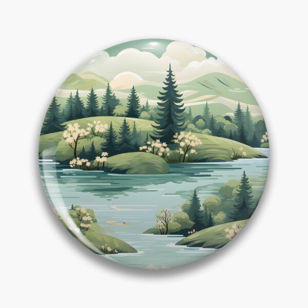 Item preview, Fantasy Landscapes Lake Pattern 2 designed and sold by DigitalPatternx.
