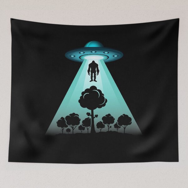 Item preview, Alien And bigfoot | Alien abduction | bigfoot silhouette | Bigfoot ufo designed and sold by Drzamag.