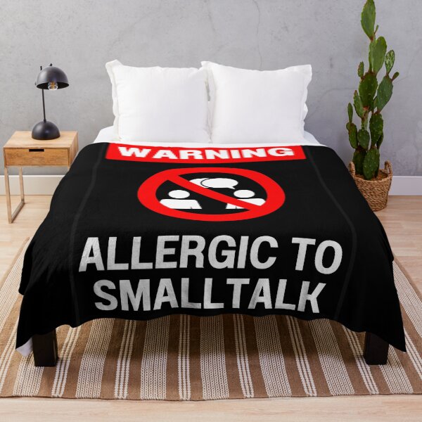 Item preview, Warning! Allergic to smalltalk | Introvert | funny designed and sold by ThirdEyeDesign1.