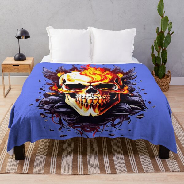 Item preview, Skull in Flames Fire Inferno 1 designed and sold by DigitalandPhoto.
