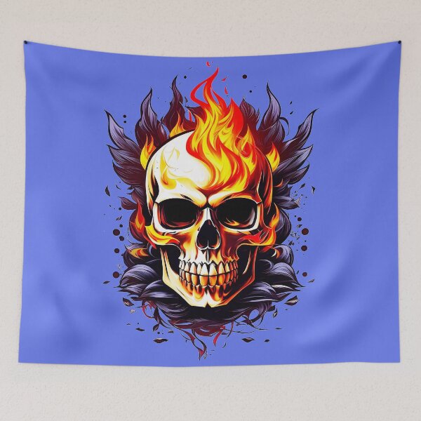 Item preview, Skull in Flames Fire Inferno 1 designed and sold by DigitalandPhoto.