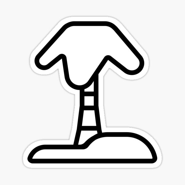 A Simple Beach Island Sticker